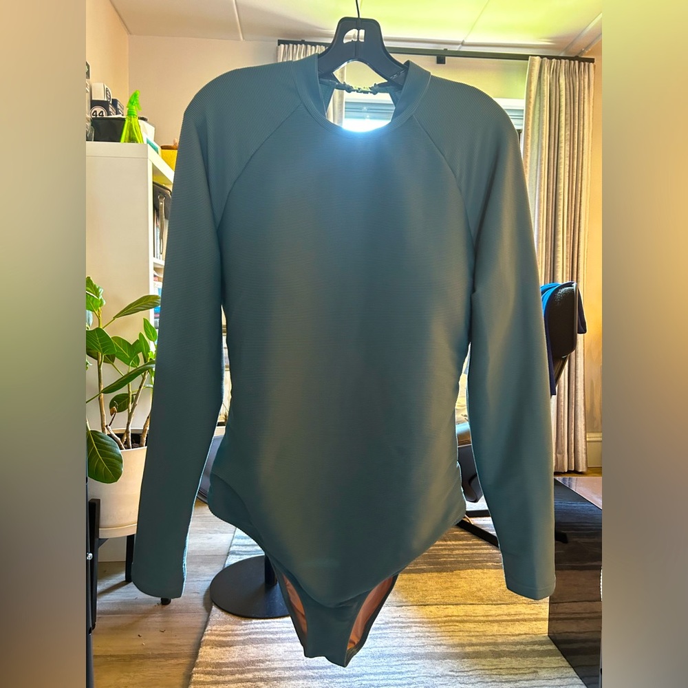 NWT J. Crew Seafoam Green Rashguard Bathingsuit